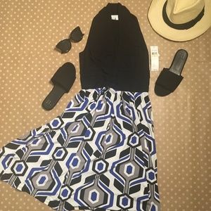 NWT London Times geometric halter stretch dress 4